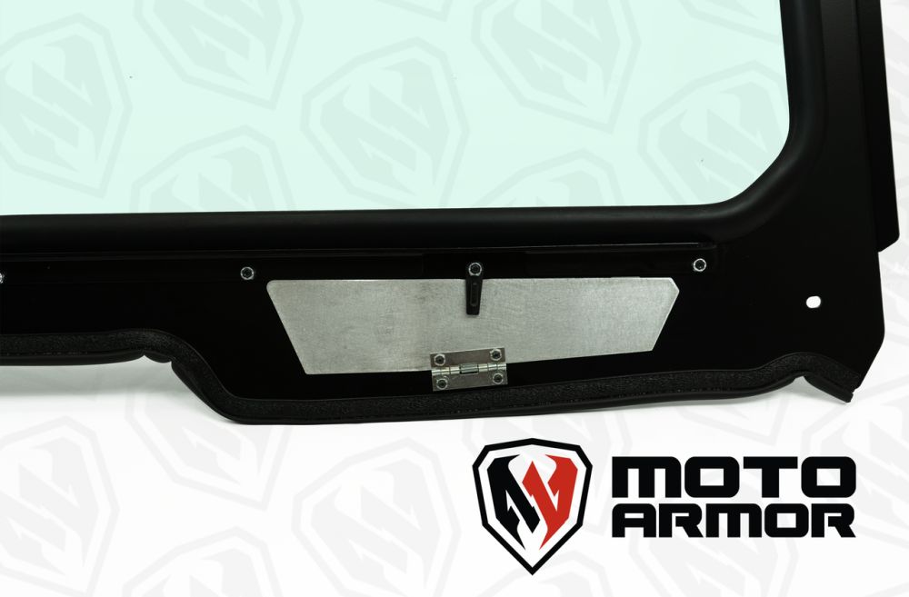 Moto Armor Vented Full Glass Windshield MA-TLN-WS-GLS-BLK-Y