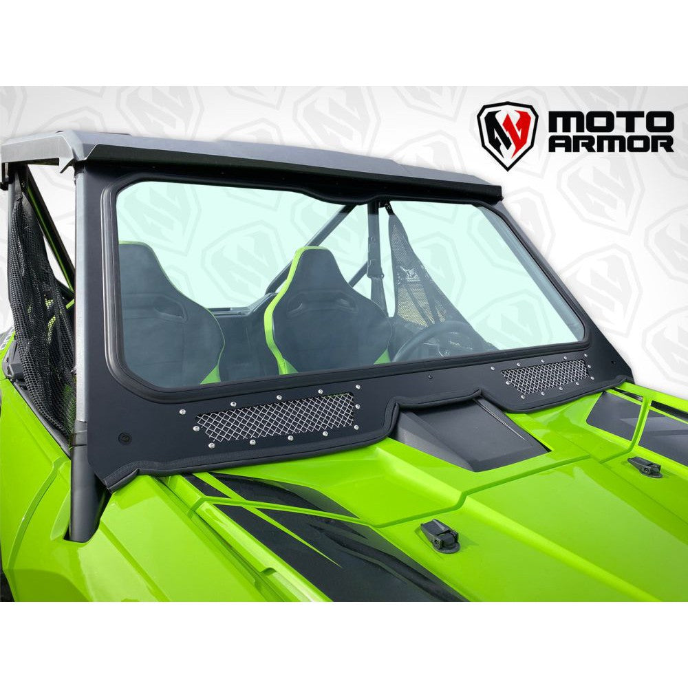 Moto Armor Vented Full Glass Windshield MA-TLN-WS-GLS-BLK-Y