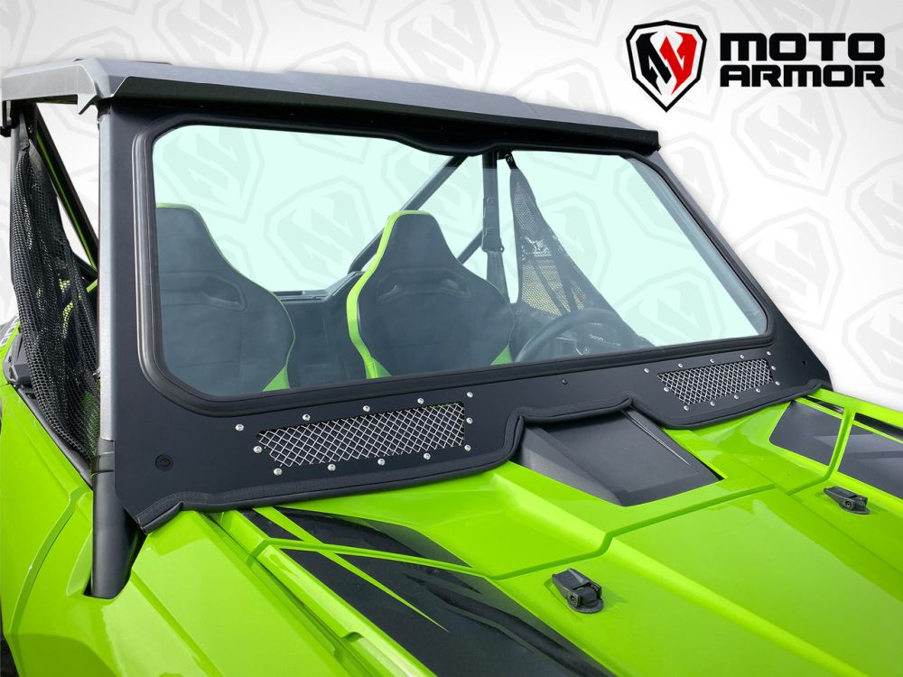 Moto Armor Vented Full Glass Windshield MA-TLN-WS-GLS-BLK-Y