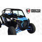 Moto Armor Full Glass Windshield Black Frame Black Mesh For Polaris RZR Turbo S 2018-2021