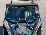 Moto Armor Full Glass Windshield Black Powder Coat For Voodoo Riders Cage for Can Am Maverick X3