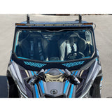 Parabrisas Moto Armor de cristal completo con recubrimiento en polvo negro para jaula Voodoo Riders para Can Am Maverick X3