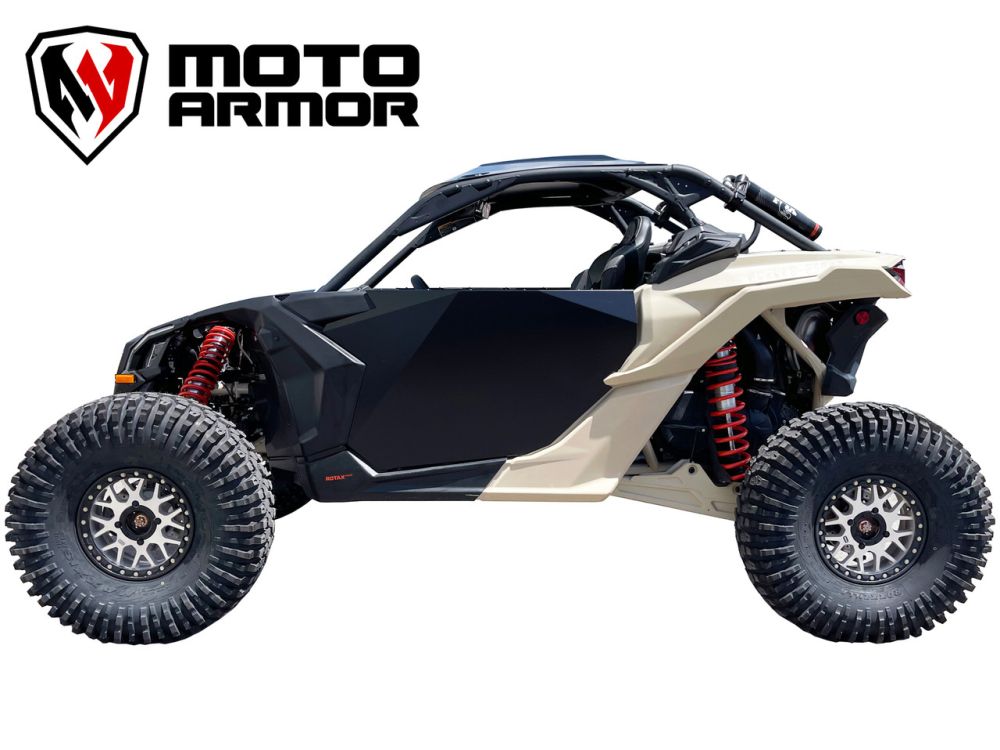 Moto Armor Two Seat Doors Raw Aluminum MA-X3-2-DOOR-RAW