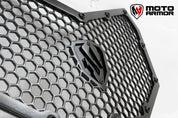 Moto Armor Premium Radiator Grill Set Black Trim Black Mesh