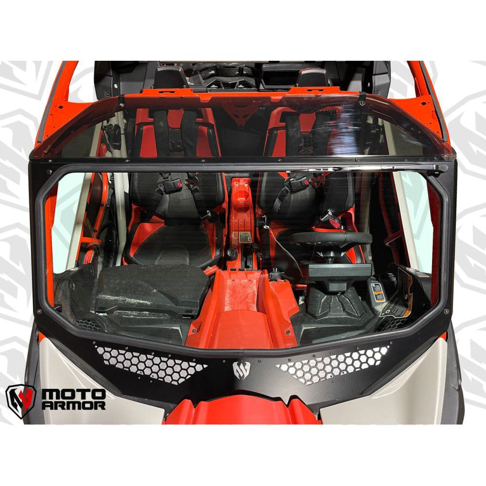 Moto Armor Vented Full Glass Windshield For Can-Am Maverick X3 2017-2023