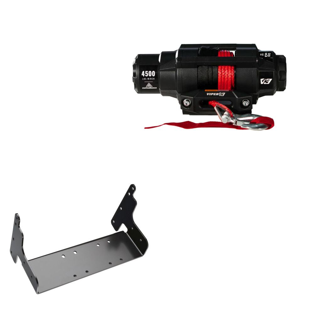 Viper 4500lbs V3 Winch Red Rope With Mount For Polaris Xplorer 400L 1996-1997