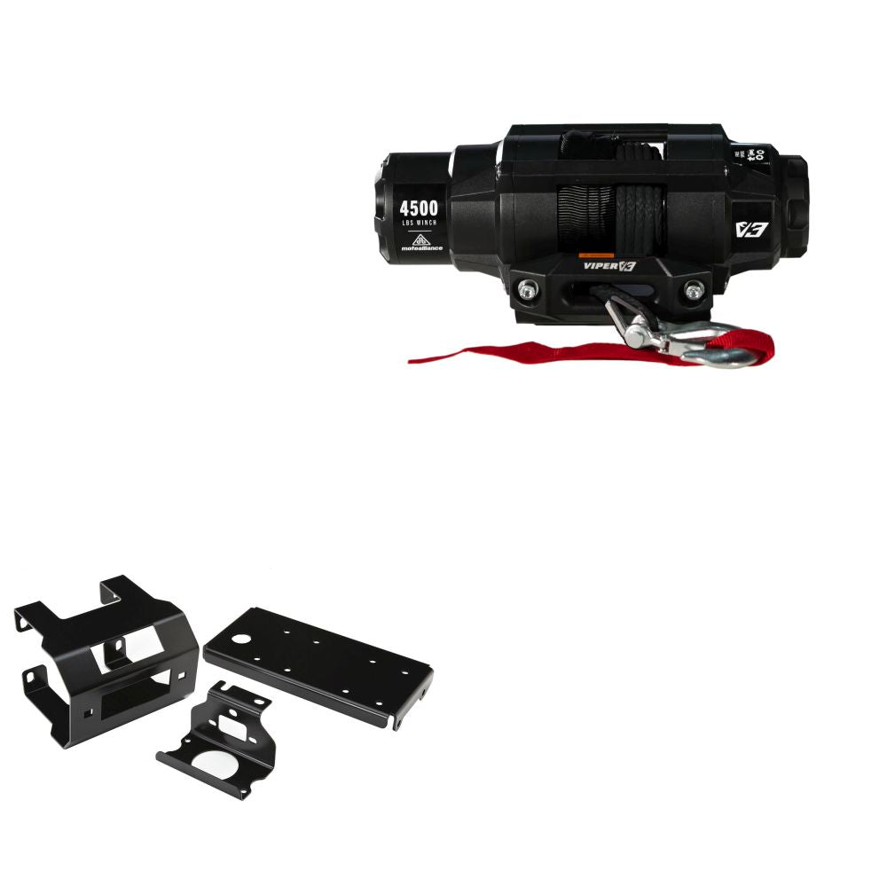 Viper 4500lbs V3 Winch Black Rope With Mount For Polaris Sportsman 90 2004