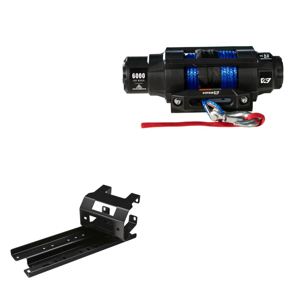 Viper 6000lbs V3 Winch Blue Rope With Mount For Polaris Sportsman 700 2005-2007