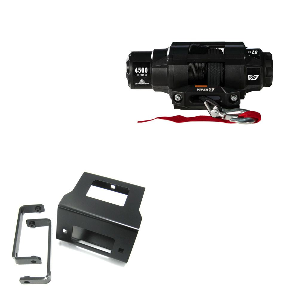 Viper 4500lbs V3 Winch Black Rope With Mount For Polaris Sportsman ETX 2015-2016