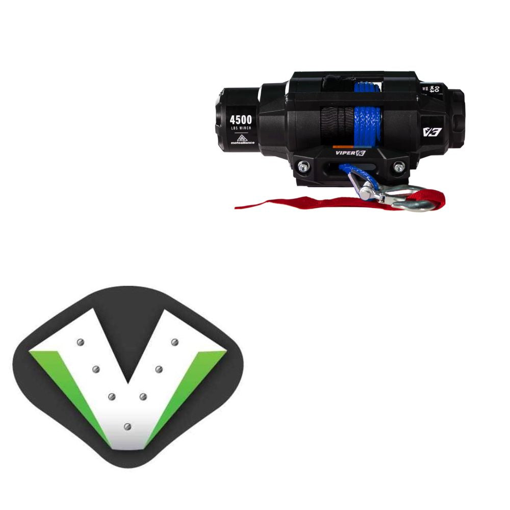 Viper 4500lbs V3 Winch Blue Rope With Mount For Polaris Ranger HD 700 2009-2014
