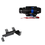 Viper 4500lbs V3 Winch Blue Rope With Mount For Polaris Ranger Crew 570 Round Tube Roll Cage 2016-2021