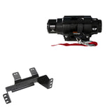 Cabrestante Viper V3 de 6000 lb con cuerda negra y soporte para Polaris Ranger 570 (tamaño mediano, 2014-2021)