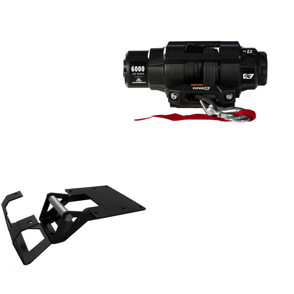 Viper 6000lbs V3 Winch Black Rope With Mount For Polaris RZR 4 XP 900 2011-2014