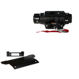 Cabrestante Viper V3 de 6000 lb con cuerda negra y soporte para Polaris Ranger 900, tamaño completo, 4x4 (2013-2020)