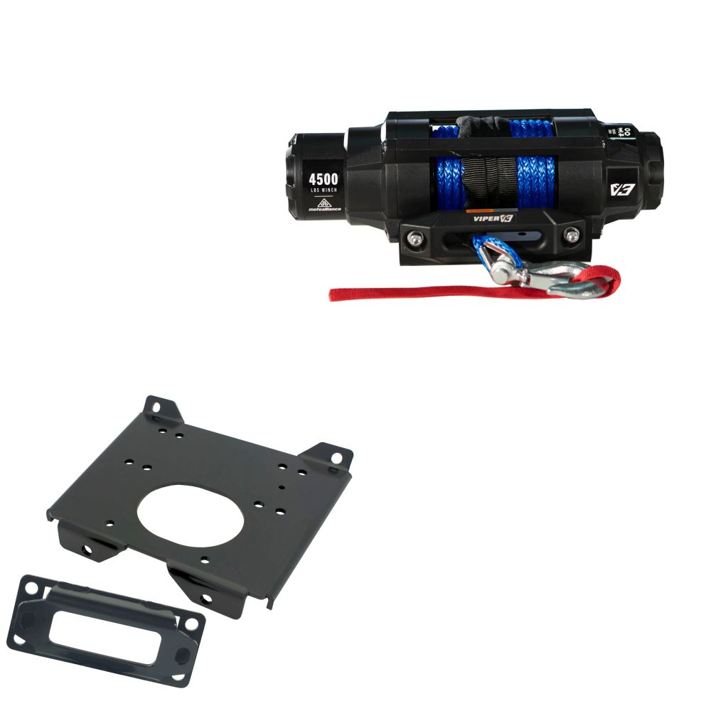 Viper 4500lbs V3 Winch Blue Rope With Mount For Polaris RZR S 1000 2016-2022