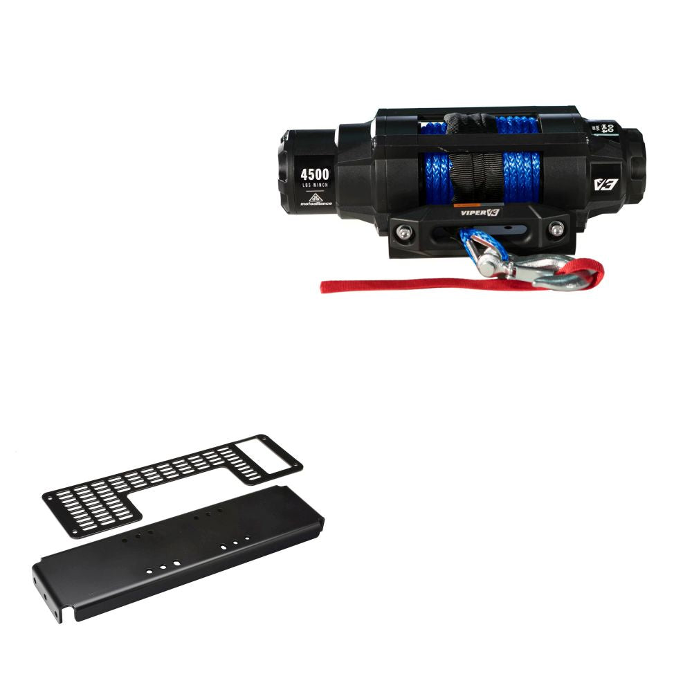 Viper 4500lbs V3 Winch Blue Rope With Mount For Polaris Ranger TM 2004-2006