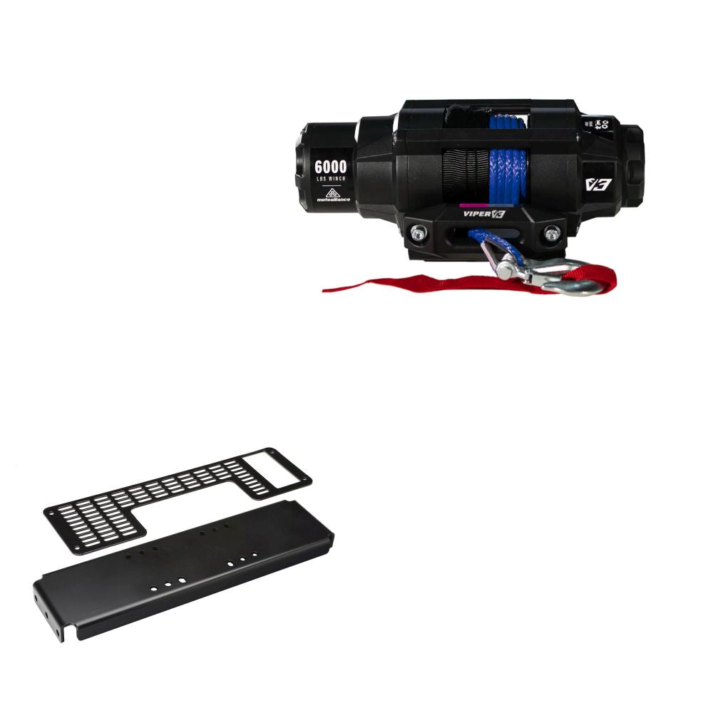 Viper 6000lbs V3 Winch Blue Rope With Mount For Polaris Ranger XP 1000 2005-2008
