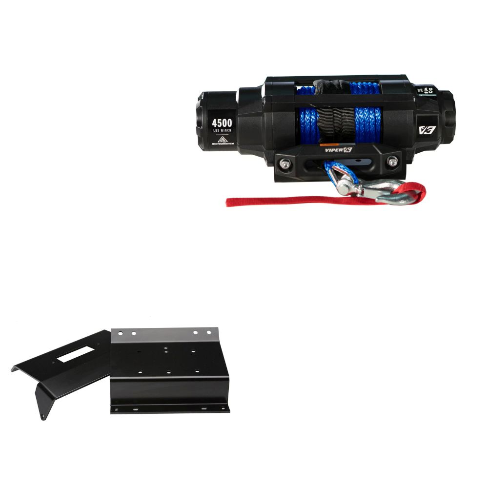 Viper 4500lbs V3 Winch Blue Rope With Mount For Honda Foreman 500 2005-2006