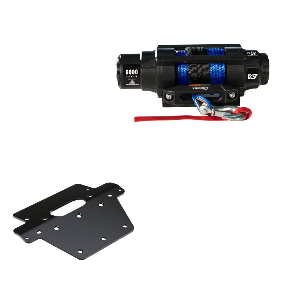 Viper 6000lbs V3 Winch Blue Rope With Mount For Honda Rancher 420 2007-2013
