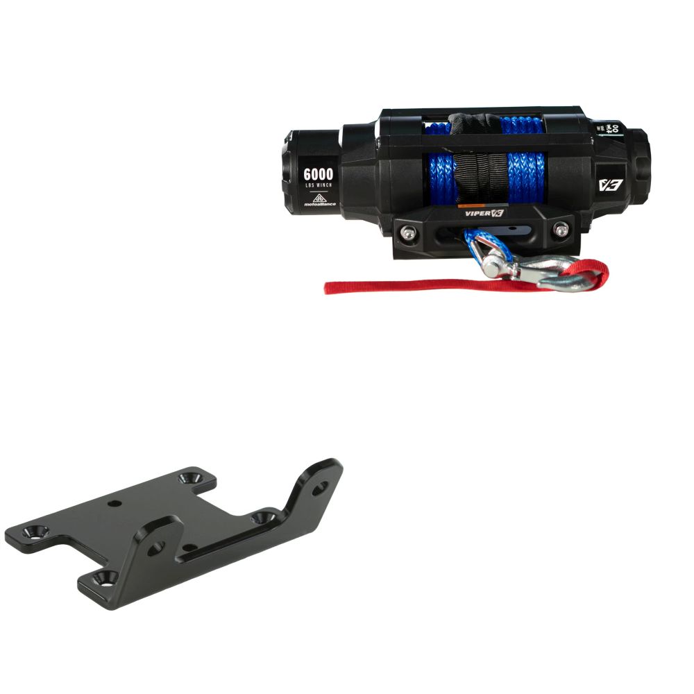 Viper 6000lbs V3 Winch Blue Rope With Mount For Yamaha Big Bear 400 2007-2012