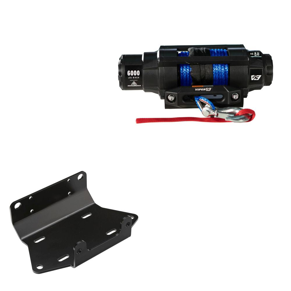 Viper 6000lbs V3 Winch Blue Rope With Mount For Yamaha Grizzly 700 2007-2015