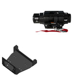 Cabrestante Viper V3 de 6000 lb con cuerda negra y soporte para Yamaha Wolverine R-Spec 2016-2018