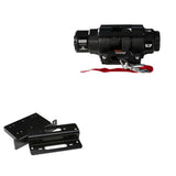 Cabrestante Viper V3 de 6000 lb con cuerda negra y soporte para Kawasaki Teryx 750 (2008-2013)