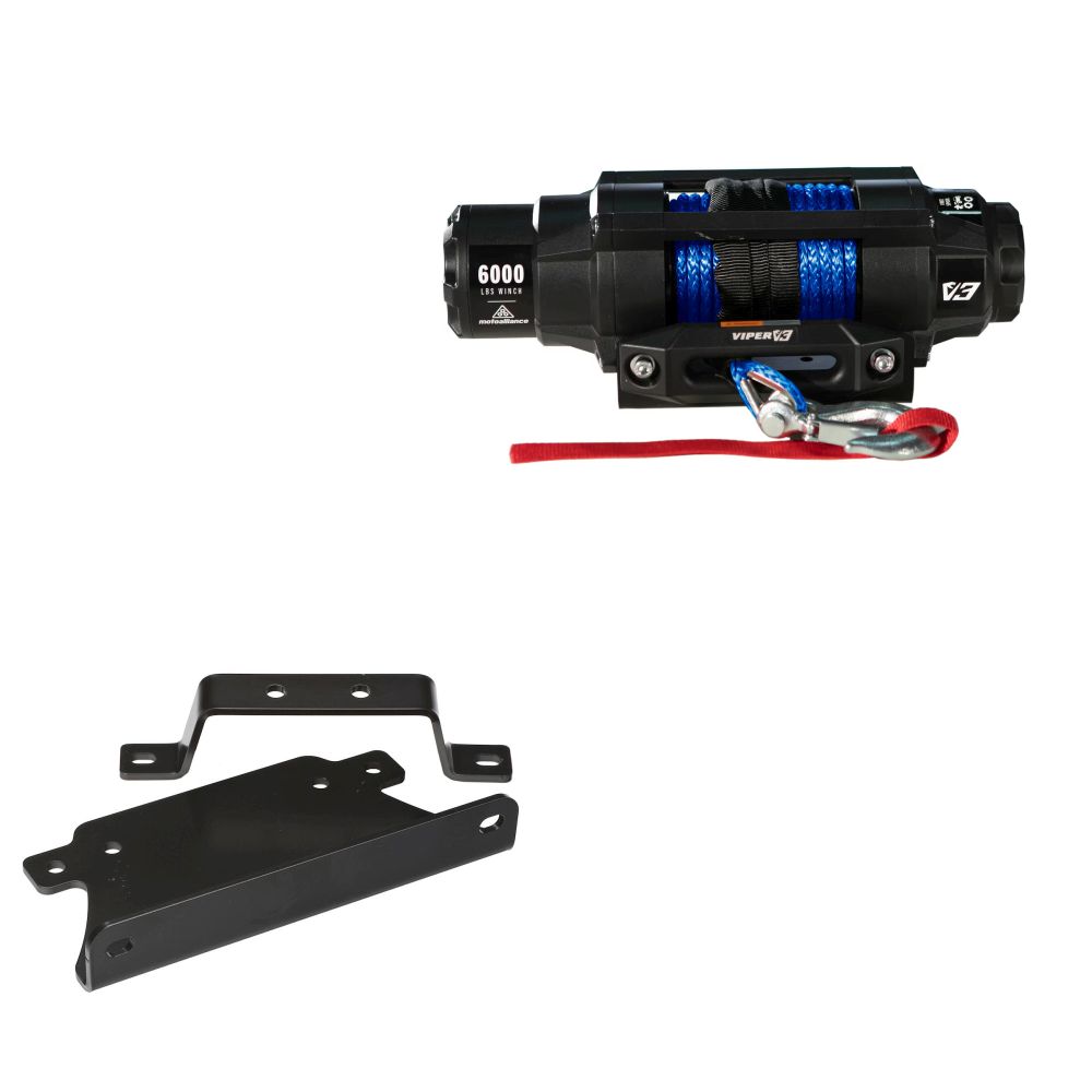 Viper 6000lbs V3 Winch Blue Rope With Mount For Can-Am Outlander Max 400 2013