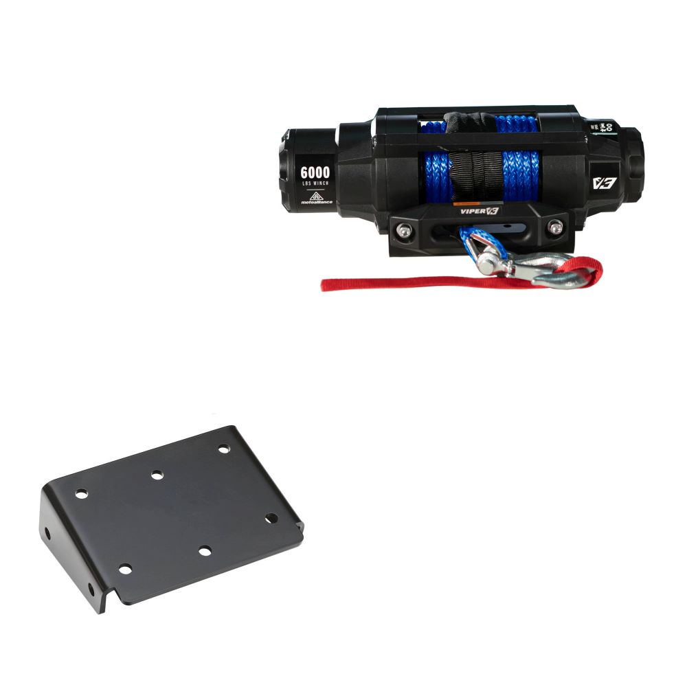 Viper 6000lbs V3 Winch Blue Rope With Mount For Suzuki King Quad 500 2011-2018