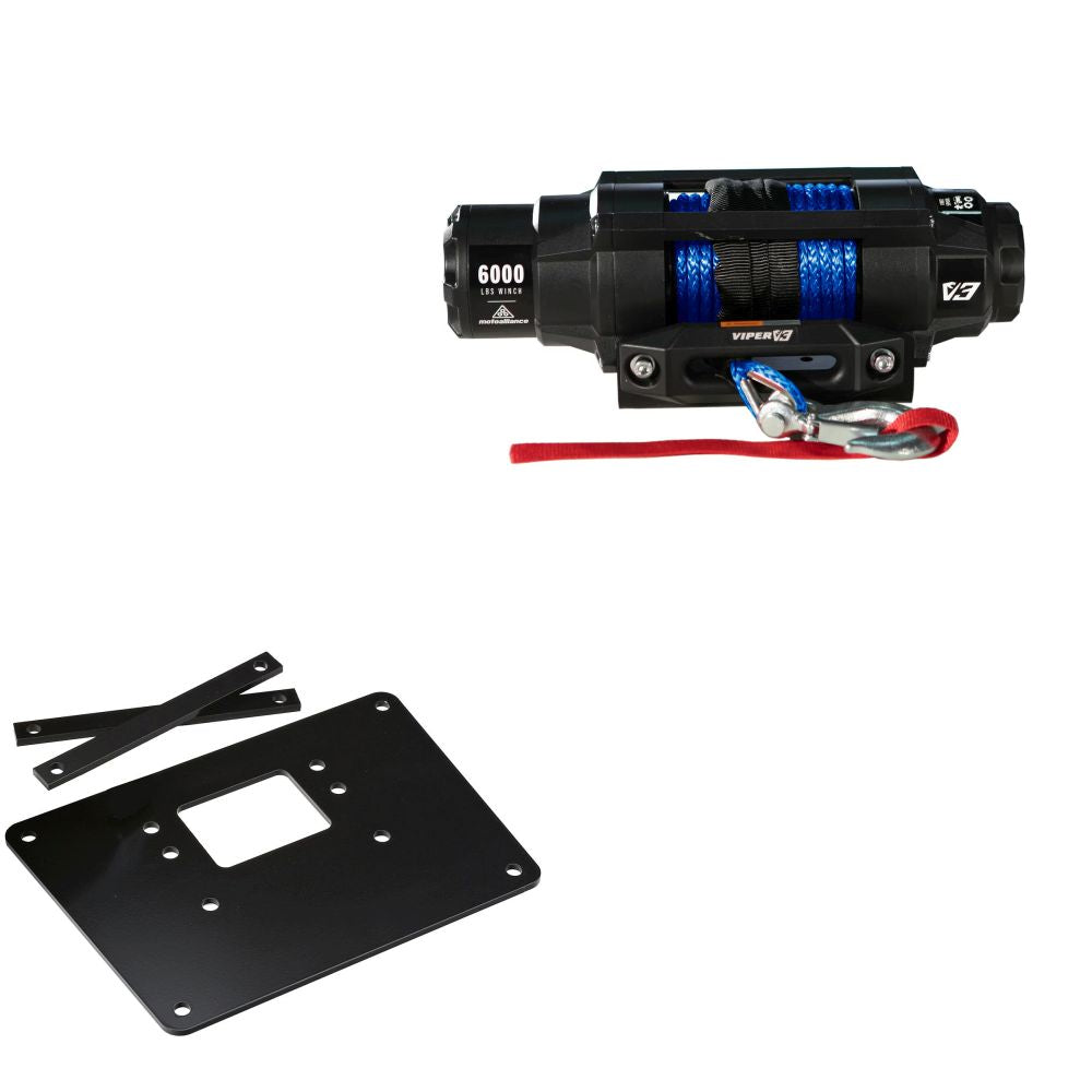 Viper 6000lbs V3 Winch Blue Rope With Mount For Arctic Cat 400 2002-2005