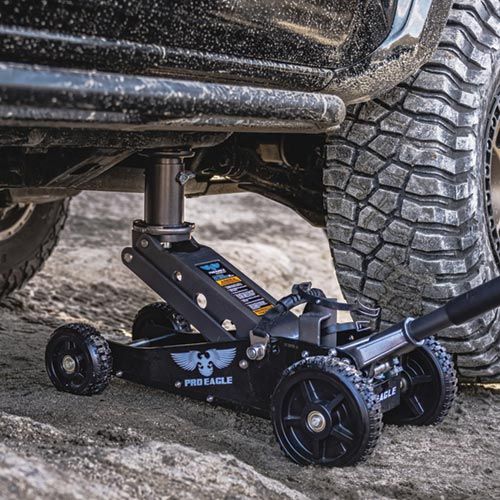 Pro Eagle 1.5T Big Wheel Off Road High Clearance BEAST Jack With 15in Extension For Rivian