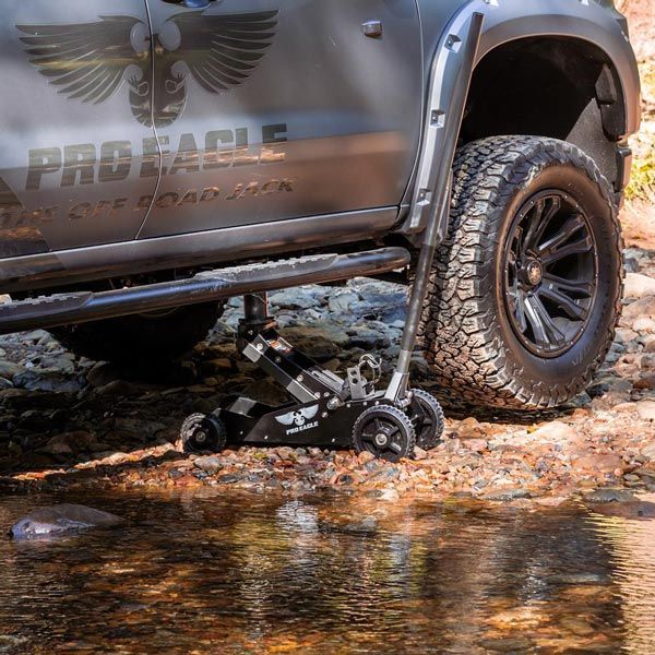 Pro Eagle 3 Ton Off Road High Clearance Big Wheel KRATOS Jack With 15in Extension For Rivian