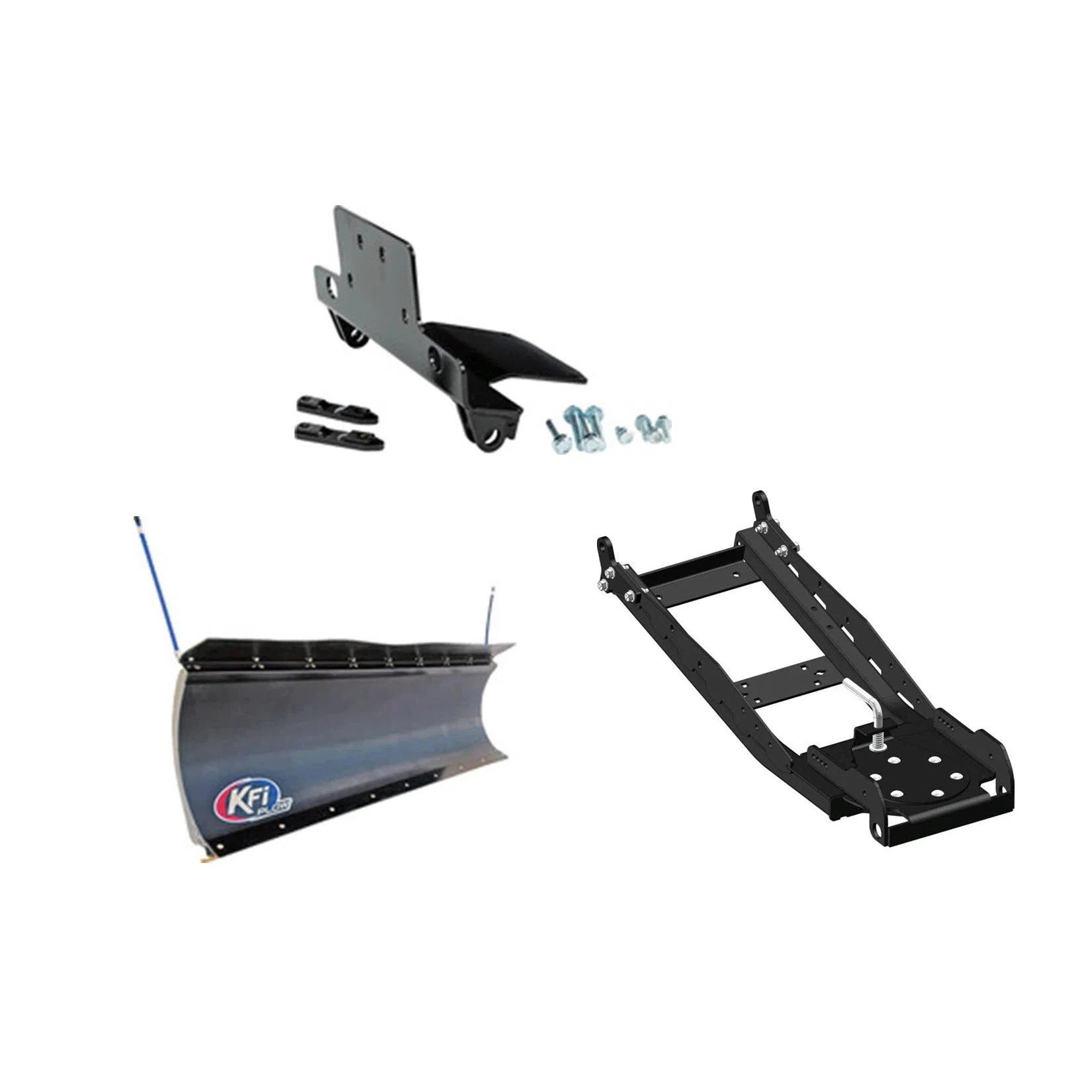 KFI 72" UTV Snow Plow Kit Pro-Poly Blade - For Polaris Honda Yamaha Ku ...