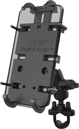 Ram Mounts Quick-GripT Phone Mount with Handlebar U-Bolt Base Large Black - RAM-B-149Z-A-PD4U
