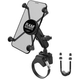 Ram Mounts ATV/UTV Rail Mount with RAM X-Grip Phone Cradle Large Black - RAM-B-231-2-UN10