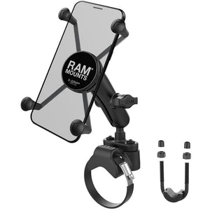 Ram Mounts ATV/UTV Rail Mount with RAM X-Grip Phone Cradle Large Black - RAM-B-231-2-UN10