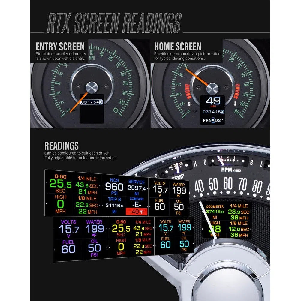 Dakota Digital 69-70 Ford Mustang Customizable Analog Gauge System RTX-69F-MUS-X