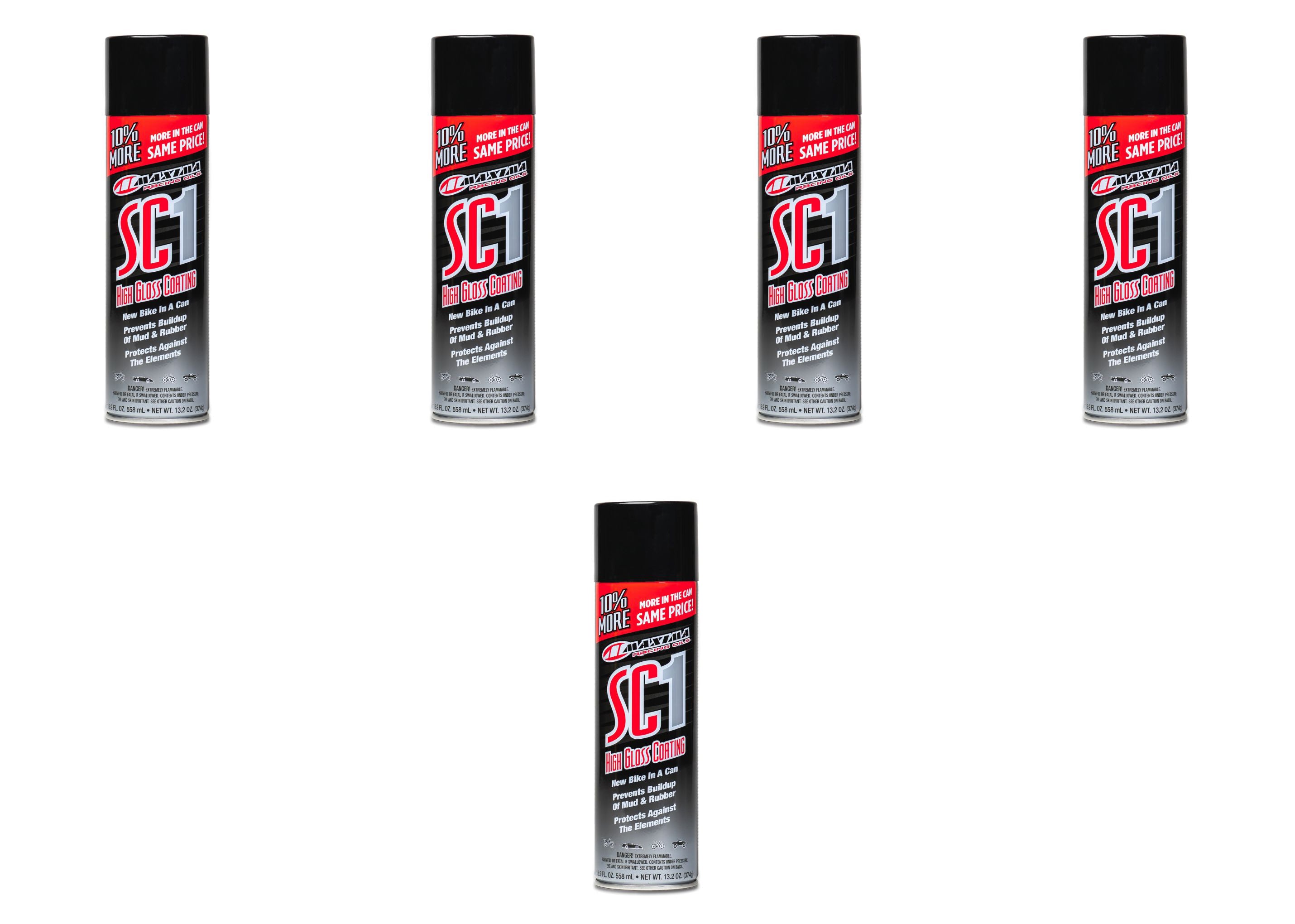 Maxima Racing Oils SC1 High Gloss Clear Coat LARGE 17.2 fl oz. Cans SC1 - 5 PACK