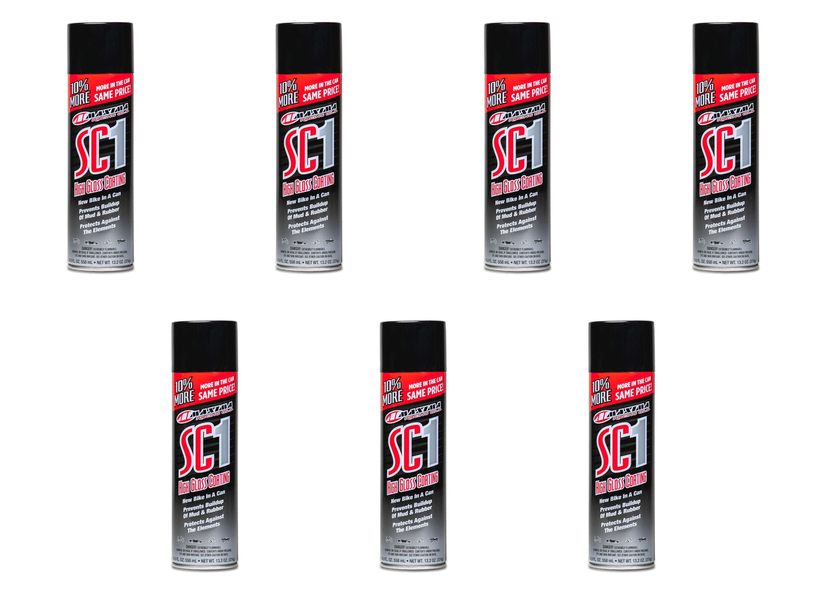 Maxima Racing Oils SC1 High Gloss Clear Coat LARGE 17.2 fl oz. Cans SC1 - 7 PACK