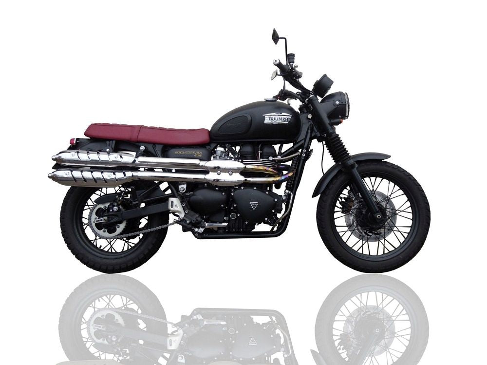 GPR Deeptone Inox Double Slip-on Exhaust For Triumph Scrambler 900 2006-2014