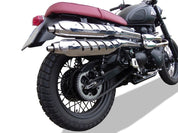 GPR Deeptone Inox Double Slip-on Exhaust For Triumph Scrambler 900 2006-2014