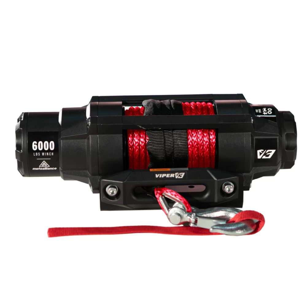 Viper 6000lbs V3 Winch Red Rope With Mount For Polaris Sportsman 850 2015-2020
