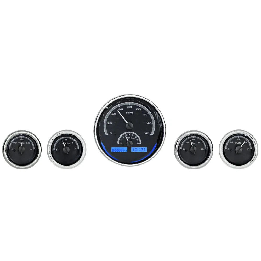 Dakota Digital VHX Universal Gauge Kit VHX-1015-Black Universal Gauge Kit with Blue Display VHX-1015-K-B-Lionparts Powersports