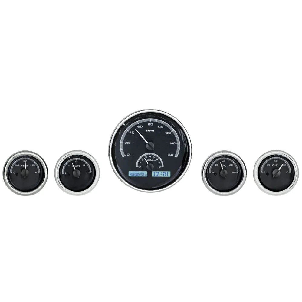 Dakota Digital VHX Universal Gauge Kit VHX-1015-Black Universal Gauge Kit with White Display VHX-1015-K-W-Lionparts Powersports