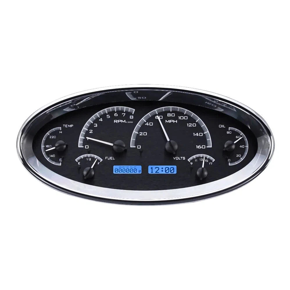 Dakota Digital VHX Universal Gauge Kit VHX-1017-Black Universal Gauge Kit with Blue Display VHX-1017-K-B-Lionparts Powersports