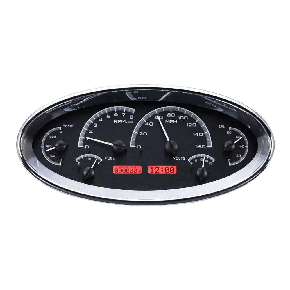 Dakota Digital VHX Universal Gauge Kit VHX-1017-Black Universal Gauge Kit with Red Display VHX-1017-K-R-Lionparts Powersports