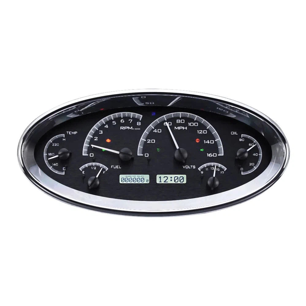 Dakota Digital VHX Universal Gauge Kit VHX-1017-Black Universal Gauge Kit with White Display VHX-1017-K-W-Lionparts Powersports