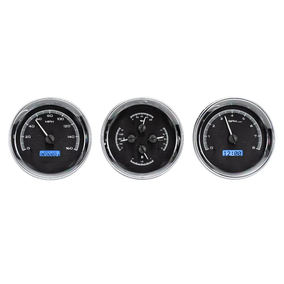 Dakota Digital VHX Universal Gauge Kit VHX-1020-Black Universal Gauge Kit with Blue Display VHX-1020-K-B-Lionparts Powersports