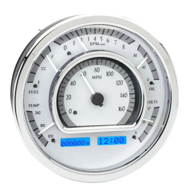 Dakota Digital VHX Universal Gauge Kit VHX-1021-Silver Universal Gauge Kit with Blue Display VHX-1021-S-B-Lionparts Powersports