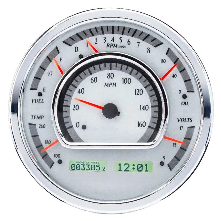 Dakota Digital VHX Universal Gauge Kit VHX-1021-Silver Universal Gauge Kit with White Display VHX-1021-S-W-Lionparts Powersports